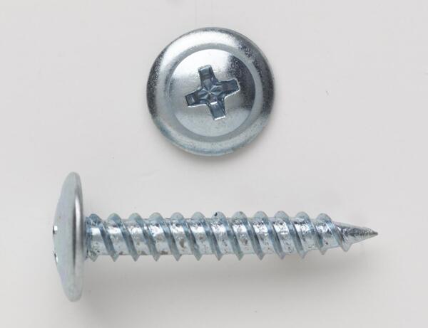 8X1WHPSPTSZJ 8 X 1 MODIFIED TRUSS (WAFER) HEAD PHILLIP SHARP POINT TAPPING SCREW ZINC PLATED